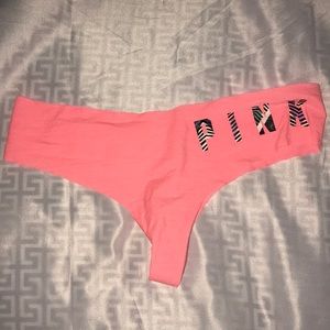 neon peachy pink victoria’s secret/pink thong!